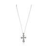 Image 2 : 14KT White Gold 1.50ctw Diamond Cross Pendant With Chain
