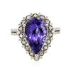 Image 1 : 14KT White Gold 5.35ct Tanzanite and Diamond Ring