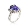Image 3 : 14KT White Gold 5.35ct Tanzanite and Diamond Ring