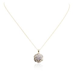 10KT Two-Tone Gold 1.00ctw Diamond Pendant With Chain