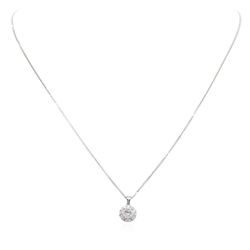 14KT White Gold 0.97ctw Diamond Pendant With Chain