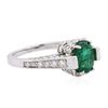 Image 2 : 14KT White Gold 1.42ct Emerald and Diamond Ring