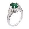 Image 3 : 14KT White Gold 1.42ct Emerald and Diamond Ring