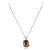 Image 1 : 18KT Three-Tone Gold 40.00ct Citrine and Diamond Pendant With Chain