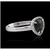 Image 2 : 14KT White Gold 1.54ctw Black Diamond Ring