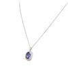 Image 3 : 14KT White Gold 2.67ct Tanzanite and Diamond Pendant With Chain