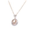 Image 3 : 14KT Two-Tone Gold 0.45ctw Diamond Pendant With Chain
