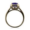 Image 3 : 14KT Yellow Gold 1.69ct Tanzanite and Diamond Ring