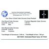 Image 2 : Silver and Gold 2.68ctw Cubic Zirconia Cross Pendant