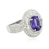 Image 2 : 18KT White Gold 2.45ct Tanzanite and Diamond Ring