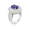 Image 3 : 18KT White Gold 2.45ct Tanzanite and Diamond Ring