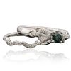 Image 3 : 14KT White Gold 0.85ctw Diamond Wedding Ring Set