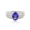 Image 1 : 14KT White Gold 2.19ct Tanzanite and Diamond Ring