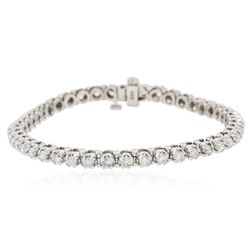 14KT White Gold 3.61ctw Diamond Tennis  Bracelet