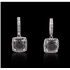 Image 1 : 14KT White Gold 5.33ctw Black Diamond Earrings