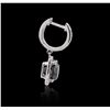 Image 2 : 14KT White Gold 5.33ctw Black Diamond Earrings