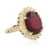 Image 2 : 14KT Yellow Gold 12.25ct Ruby and Diamond Ring