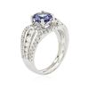 Image 3 : 18KT White Gold 1.60ct Tanzanite and Diamond Ring