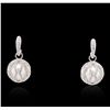 Image 1 : 18KT White Gold Pearl and Diamond Earrings