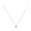 Image 1 : 14KT White Gold 0.96ctw Diamond Pendant With Chain