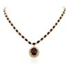 Image 1 : 14KT Yellow Gold 40.78ctw Ruby and Diamond Necklace