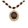 Image 2 : 14KT Yellow Gold 40.78ctw Ruby and Diamond Necklace