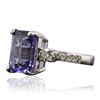Image 2 : 14KT White Gold 6.08ct Tanzanite and Diamond Ring
