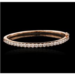 14KT Rose Gold 2.88ctw Diamond Bangle Bracelet