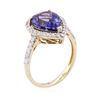 Image 3 : 14KT Yellow Gold 2.80ct Tanzanite and Diamond Ring