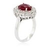 Image 3 : 14KT White Gold 3.22ct Ruby and Diamond Ring