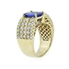 Image 3 : 14KT Yellow Gold 2.24ct Tanzanite and Diamond Ring