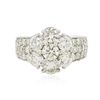 Image 1 : 14KT White Gold 3.17ctw Diamond Ring