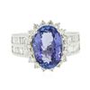 Image 1 : 14KT White Gold 3.52ct Tanzanite and Diamond Ring