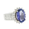 Image 2 : 14KT White Gold 3.52ct Tanzanite and Diamond Ring