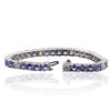 Image 3 : 14KT White Gold 14.28ctw Tanzanite and Diamond Bracelet