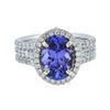 Image 1 : 14KT White Gold 2.79ct Tanzanite and Diamond Ring