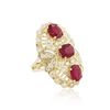 Image 2 : 14KT Yellow Gold 7.69ctw Ruby and Diamond Ring