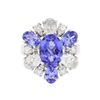 Image 1 : 14KT White Gold 3.58ct Tanzanite and Diamond Ring