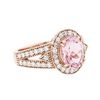 Image 2 : 14KT Rose Gold 3.07ct Topaz and Diamond Ring