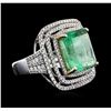 Image 2 : 14KT White Gold GIA Certified 10.50ct Emerald and Diamond Ring