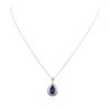 Image 1 : 14KT White Gold 3.34ct Tanzanite and Diamond Pendant With Chain