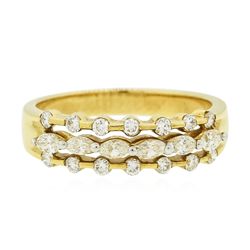 18KT Yellow Gold 0.38ctw Diamond Ring