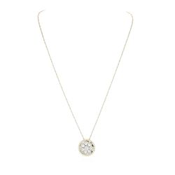 14KT Two-Tone Gold 2.19ctw Diamond Pendant With Chain