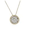 Image 2 : 14KT Two-Tone Gold 2.19ctw Diamond Pendant With Chain