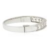 Image 2 : 18KT White Gold 1.43ctw Diamond Bangle Bracelet