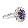 Image 2 : 14KT Two-Tone Gold 2.51ct Tanzanite and Diamond Ring
