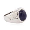 Image 2 : 14KT White Gold 8.54ct Sapphire and Diamond Ring