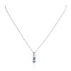 Image 2 : 14KT White Gold 0.50ct Topaz Pendant With Chain