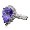 Image 2 : 14KT White Gold 4.81ct Tanzanite and Diamond Ring