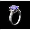 Image 3 : 14KT White Gold 3.63ct Tanzanite and Diamond Ring